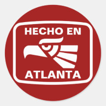 Hecho en Atlanta personalizado custom personalized Sticker