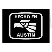 Hecho en Austin personalizado custom personalized Card