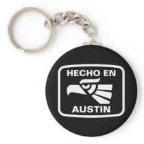 Hecho en Austin personalizado custom personalized Key Chains