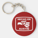 Hecho en Austin personalizado custom personalized Key Chain