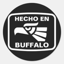 Hecho en Buffalo personalizado custom personalized Round Stickers