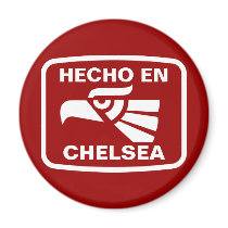 Hecho en Chelsea personalizado custom personalized magnets