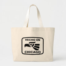Hecho en Chicago personalizado custom personalized Canvas Bags