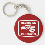 Hecho en Chicago personalizado custom personalized Keychain