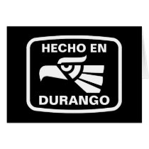 Hecho en Durango personalizado custom personalized Card