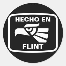 Hecho en Flint personalizado custom personalized Round Sticker