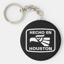 Hecho en Houston personalizado custom personalized Key Chain