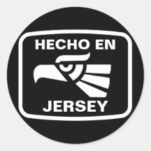 Hecho en Jersey personalizado custom personalized Sticker
