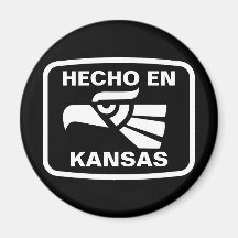 Hecho en Kansas personalizado custom personalized Magnets