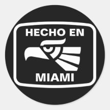 Hecho en Miami personalizado custom personalized Stickers