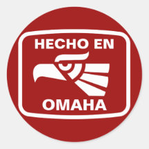 Hecho en Omaha  personalizado custom personalized Sticker