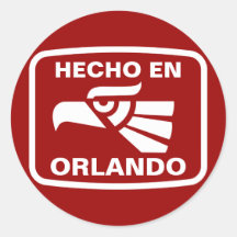 Hecho en Orlando personalizado custom personalized Sticker
