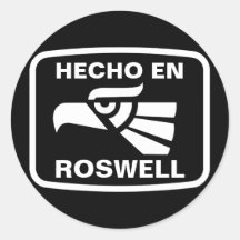 Hecho en Roswell personalizado custom personalized Round Stickers