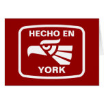 Hecho en York  personalizado custom personalized Greeting Cards