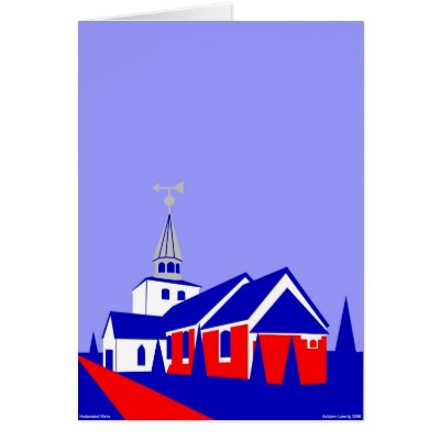 Hedensted Kirke - The Church in Hedensted Greeting Card by lonvig