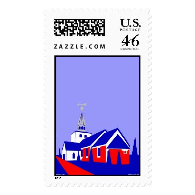 Hedensted Kirke - The Church in Hedensted Stamps by lonvig
