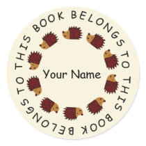 Hedgehog Back To School Sticker! by BitsOfWhimsy Hedgehog Back To School Sticker!