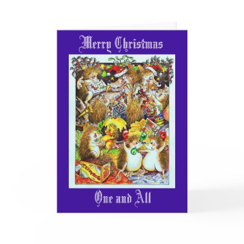 Hedgehog Christmas card
