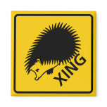 Hedgehog Crossing Highway Sign Fridge Magnet