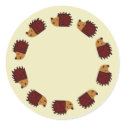 Hedgehog Crossing Stickers by BitsOfWhimsy Hedgehog Crossing Stickers