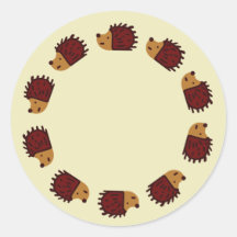 Hedgehog Crossing Stickers