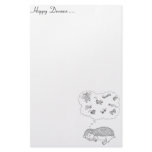 Hedgehog Dreams Paper Customized Stationery