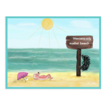 Hedgehog FKK/hedgehog nudist, Postcards