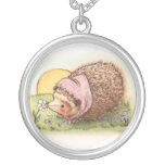 Hedgehog Flower Pendant Necklace