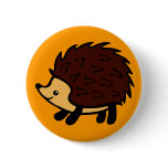 Hedgehog forest orange button