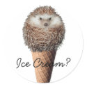 Hedgehog Ice Cream stickers