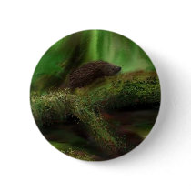 Hedgehog in a green wood buttons