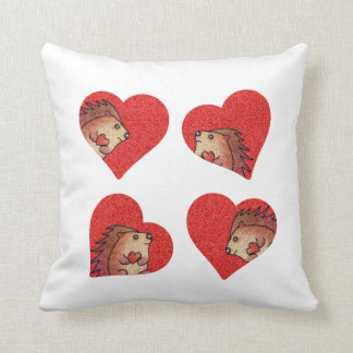 hedgehog christmas pillow