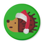 Hedgehog Santa Fridge Magnet