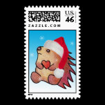Hedgehog Santa Postage postage