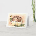 Hedgehog Spring Flower Baby card