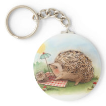 Hedgehog Summer afternoon Key Chains