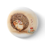 Hedgehog Yum Pinback Button