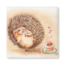 Hedgehog Yum Refrigerator Magnets