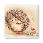 Hedgehog Yum Refrigerator Magnets