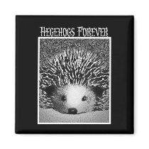 Hedgehogs Forever Square Magnet