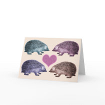 Hedgehogs in Love - Greetings or Valentines Day cards