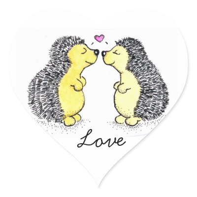 Hedgehogs in Love Sticker