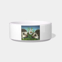 Hedgehogs on a date pet bowls