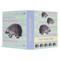 Hedgehogs on Parade Notebook Binder - Customizable