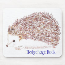 Hedgehogs Rock mousepads