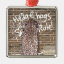Hedgehogs Rule! Christmas Tree Ornaments