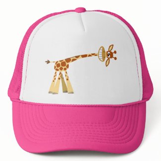 Hee Hee Hee!! cartoon giraffe Hat hat