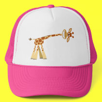 Hee Hee Hee!! cartoon giraffe Hat