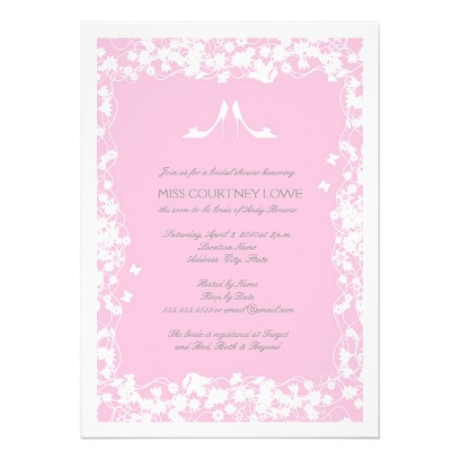 Heels Bridal Shower Invitation in Light Pink