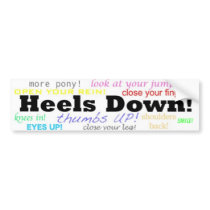 Heels Down! bumper stickers